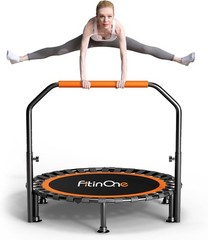 40″ Foldable Mini Trampoline Load 330lbs Portable Exercise Rebounder
