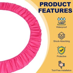 Trampolines Spring Cover 6 Holes Trampolines Replacement Cover 36″ & Rose Red