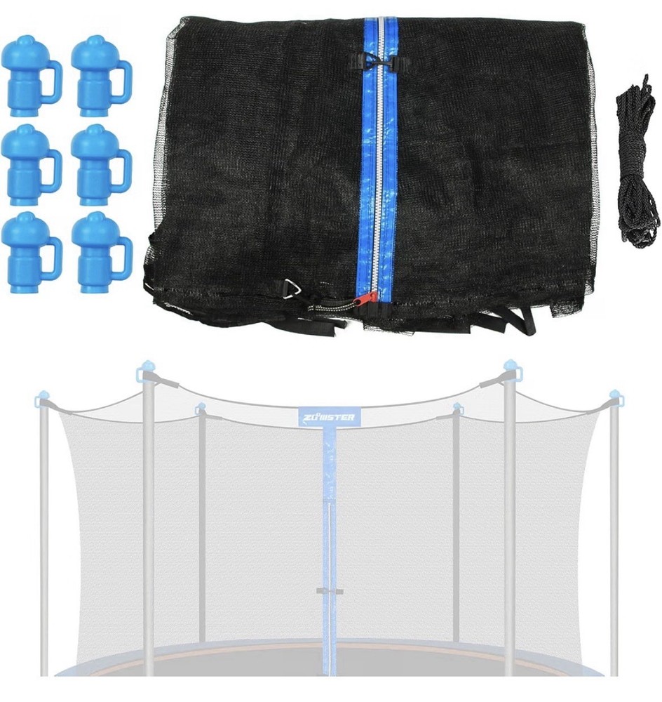 15 FT Safety Enclosure Net for 6 Straight Poles Round Trampoline