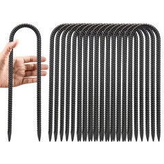 NONMON 12 Inch 16 Pack Trampoline Stakes Ground Stakes Heavy Duty Ground Anch…