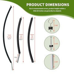 6 Pcs Trampoline Curved Replacement Poles Universal