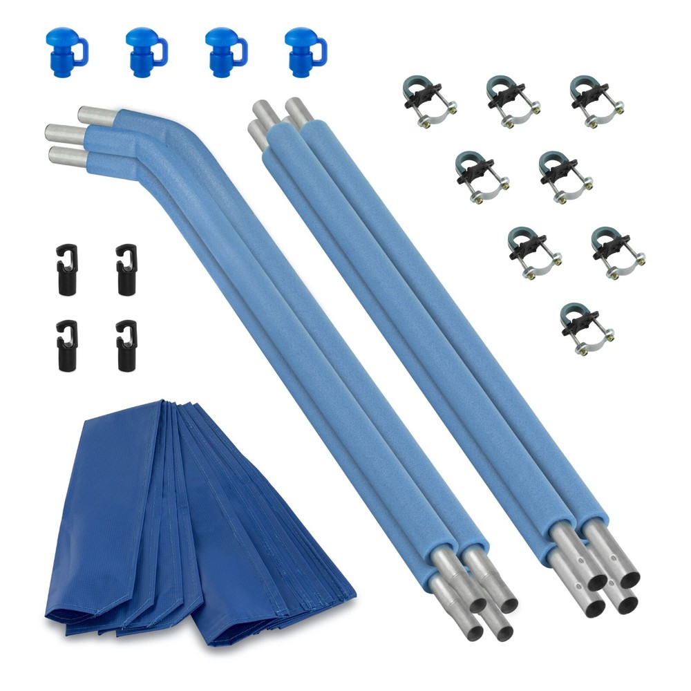 Trampoline Replacement Safety Enclosure Poles & Hardware – Curved Bent Pole Set