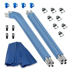 Trampoline Replacement Safety Enclosure Poles & Hardware – Curved Bent Pole Set