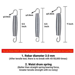 Trampoline Springs Heavy Duty Stainless Steel Replacement Trampoline Replacem…