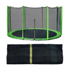 10/12/14/15FT Trampoline Replacement Net Protection Safety Enclosure Net – Green
