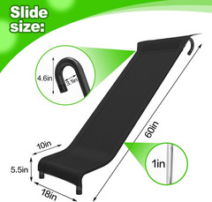 Trampoline Slide, 10FT 12FT 14FT 15FT 16FT Trampoline Universal Outdoor Slides,