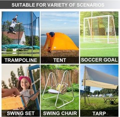 Eurmax USA Trampoline Stakes Heavy Duty Trampoline Parts Corkscrew Shape Steel S