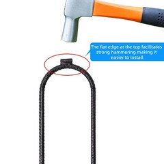 10″x3″ Trampoline U Shaped Rebar Stakes Heavy Duty Safety U Shaped Ground Anc…