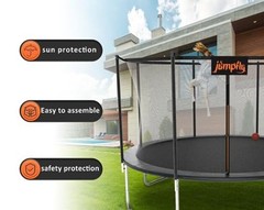 10/12/14FT Trampoline Net(Net Only),Trampoline 10FT Frame fits 8 Pole