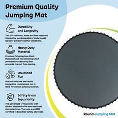 Trampoline Replacement Jumping Mat for 11ft Round Frames using 60x 5.5″ Springs