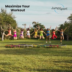 JumpSport 350 PRO Fitness Trampoline, Cardio Equipment, 39″, Blue (Open Box)