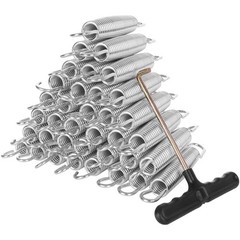 72 Pack Heavy Duty 5.5” Galvanized Steel Trampoline Springs with T Hook – Replac