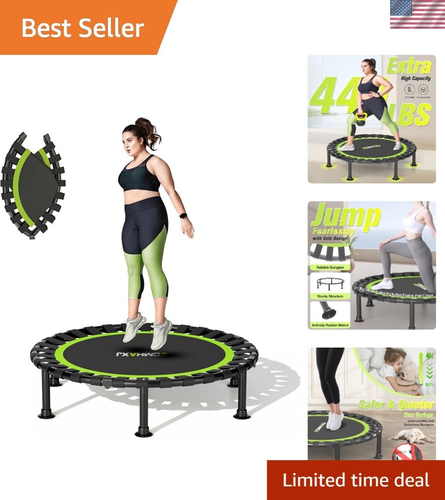 40″/48″ Trampoline, 440lbs Capacity – Perfect For Home Workouts
