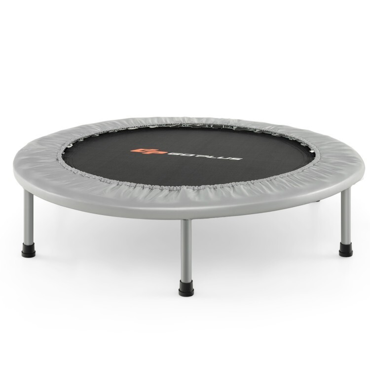 38″ Folding Mini Fitness Indoor Exercise Workout Rebounder Trampoline w/6 Legs