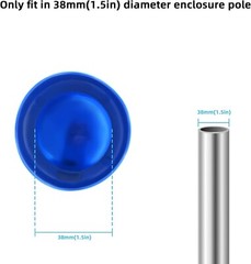 1.5″ Diameter Trampoline Enclosure Pole Caps with Screw Thumb, Blue, Only Fit in
