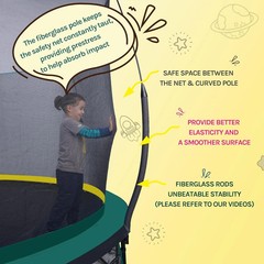 Trampoline 8 FT Springfree Bungee Cords Enclosure Kids Adults SkyBound Small