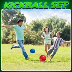 Red & Blue Kickball Set – (8.5 Inch) with Pump for Toddlers 8.5-Inch (2-Pack)
