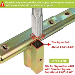 Trampoline Replacement Poles – Galvanized Enclosure for 8ft, 10ft, 12ft, 14ft