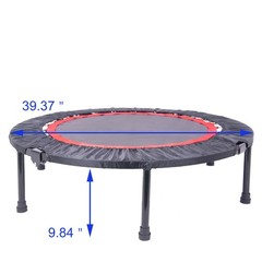 40″ Mini Exercise Trampoline W/Safety Pad Indoor Fitness Rebounder Adult/Kid