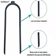 Heavy Rebar Trampoline Wind Stakes with Flat Welded Head,10’’x3’’x0.32’’ Wind…
