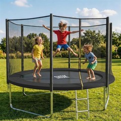 Trampoline for Kids,400LBS Outdoor Trampoline with Net-ASTM Approved Trampoli…