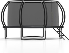 Trampoline Outdoor 10 FT Trampolines W/ Enclosure Net & Ladder，Round