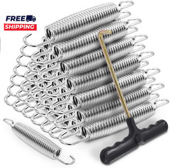 72 Pieces Trampoline Springs Replacement with T Hook Heavy Duty Stainless Steel