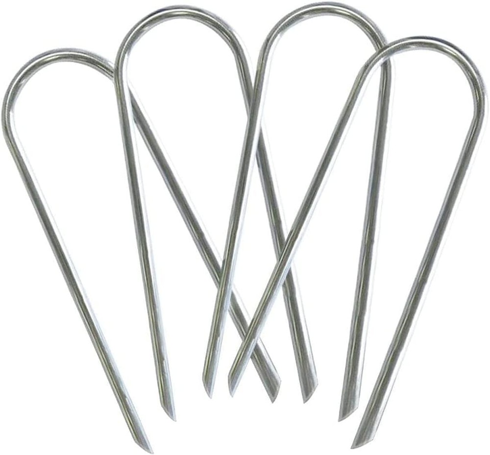 Heavy Duty UShaped Trampoline Stakes 12″ Wind Anchors for Tents & Goals