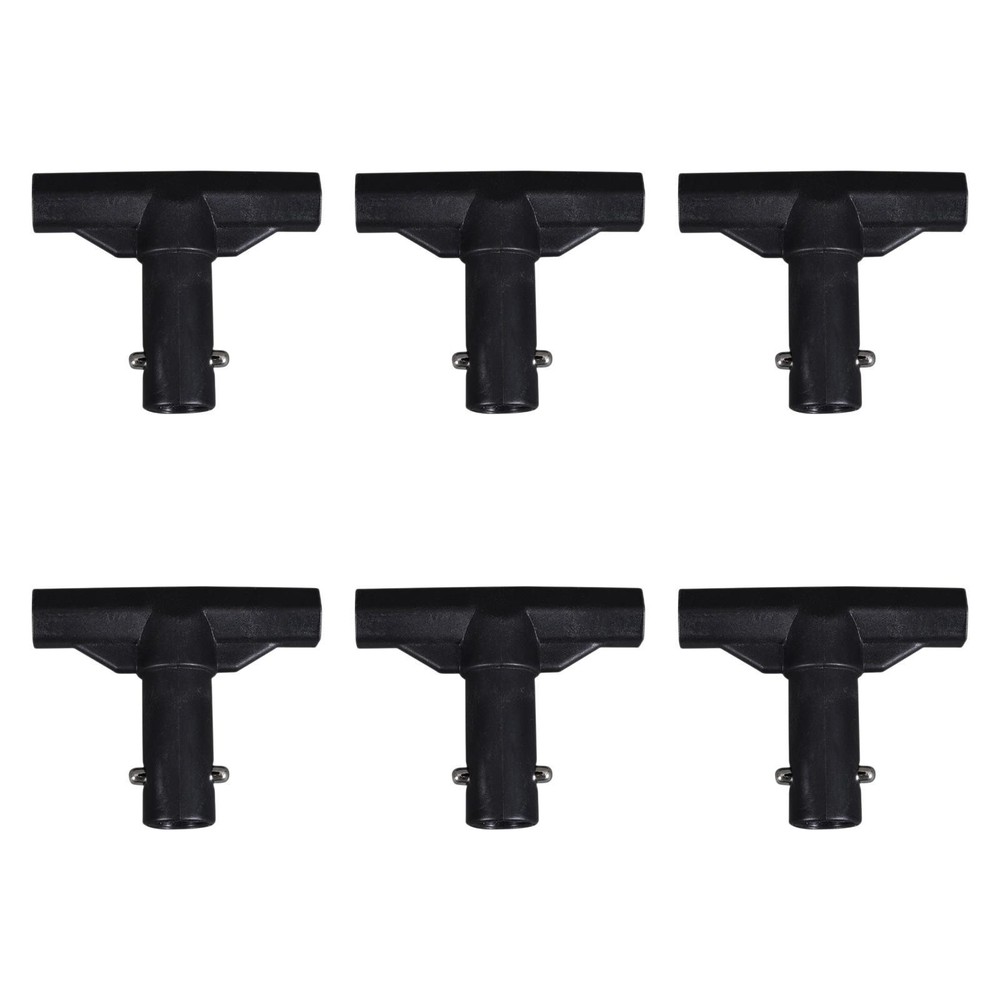 6Pcs Trampoline Enclosure Pole End Caps Accessories Stable T Joint Connect
