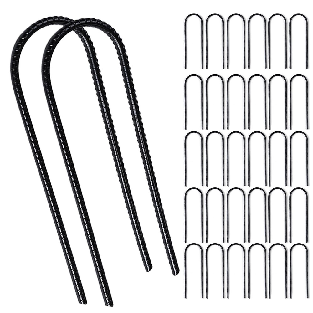 Trampoline Stakes Ground Anchors 11″ U Shaped for Outdoor Camping Tent 32 Pack