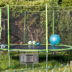 Trampoline Ladder, 2 Steps with Wide Steps, Trampoline Storage Bag, Universal…