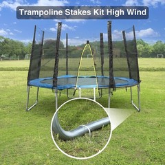 Heavy Duty Trampoline Stakes Anchors for High Wind Galvanized Steel 11.8″