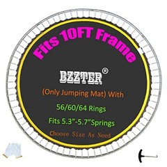 Trampoline Fit 10FT Round Frame 60V-rings/102.8″Diam/Fits 5.3″-5.7″Springs
