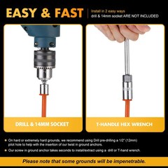 Zhengmy Giant Skeleton Accessories Ground Anchors Screw in, 12 Inch High Wind…