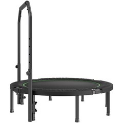 52″ Foldable Mini Fitness Trampoline Adults Exercise Rebounder with Handle