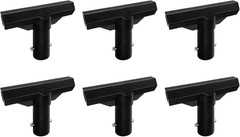 Trampoline T-Connector Set, 6 Pack Plastic Pole Cap Replacement Parts, Black