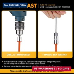 Zhengmy Giant Skeleton Accessories Ground Anchors Screw in, 12 Inch High Wind He