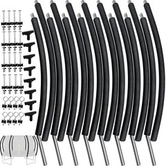 Universal Curved Trampoline Enclosure Poles Replacement 8 Pcs Curved Pole Set