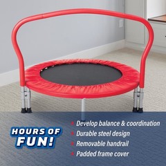 Mini Folding Trampoline, 36 Inch Diameter, For Kids 3+, by MinnARK