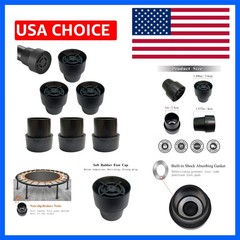 6 Pieces Mini Trampoline Leg Cap Tips, Rubber Caps Fits 1 Inch Inside Diamete…