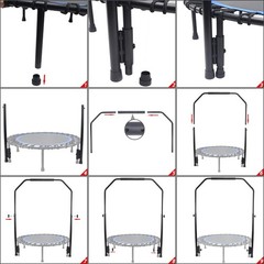 Rebounder Handle Bar Accessory for 40″ Round Fitness Trampolines, Cushy Foam