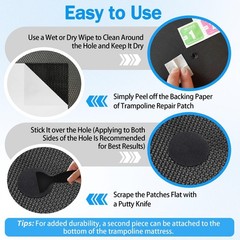 Trampoline Repair Kit – Self-Adhesive Patch for Tears, Includes Scraper & Towel