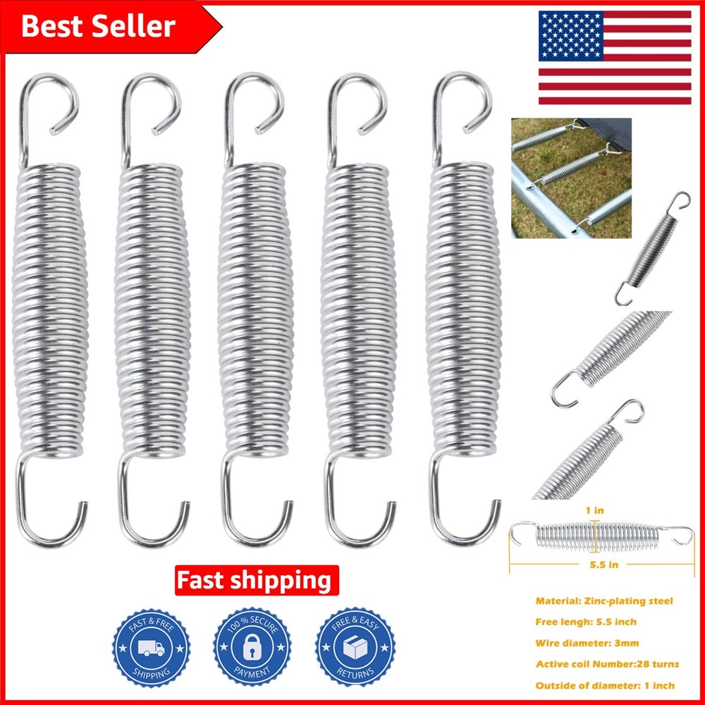 Upgrade Your Bounce with 5.5-Inch Replacement Trampoline Springs – 1/2/5 PCS