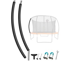1PCS Trampoline Curved Pole, Universal Trampoline Replacement Enclosure Pole