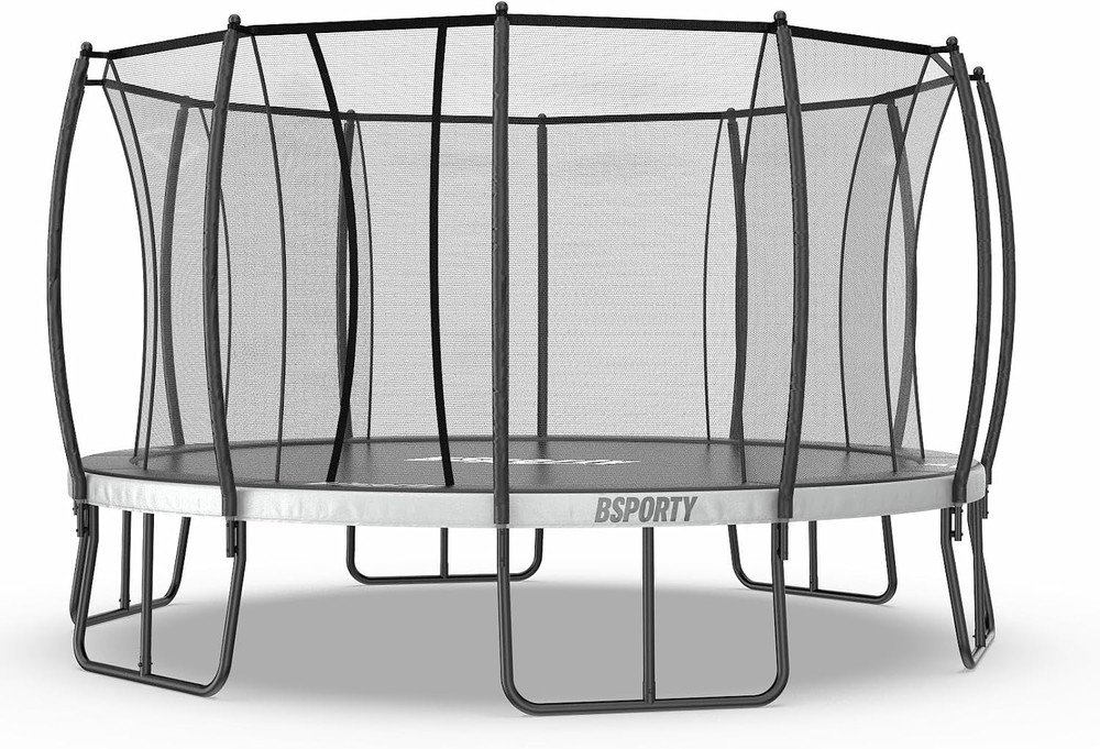 Trampoline Outdoor 14FT with Enclosure, 6 Reinforced U-Shaped Legs wit