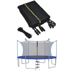 Giantex 14′ Premium PE Trampoline Protective Net W/ Double-Headed Zippers