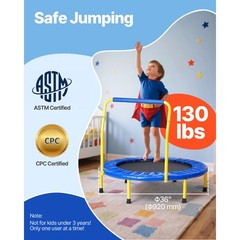 VEVOR 3FT Trampoline for Kids Indoor/Outdoor Foldable Baby Toddlers Trampoline