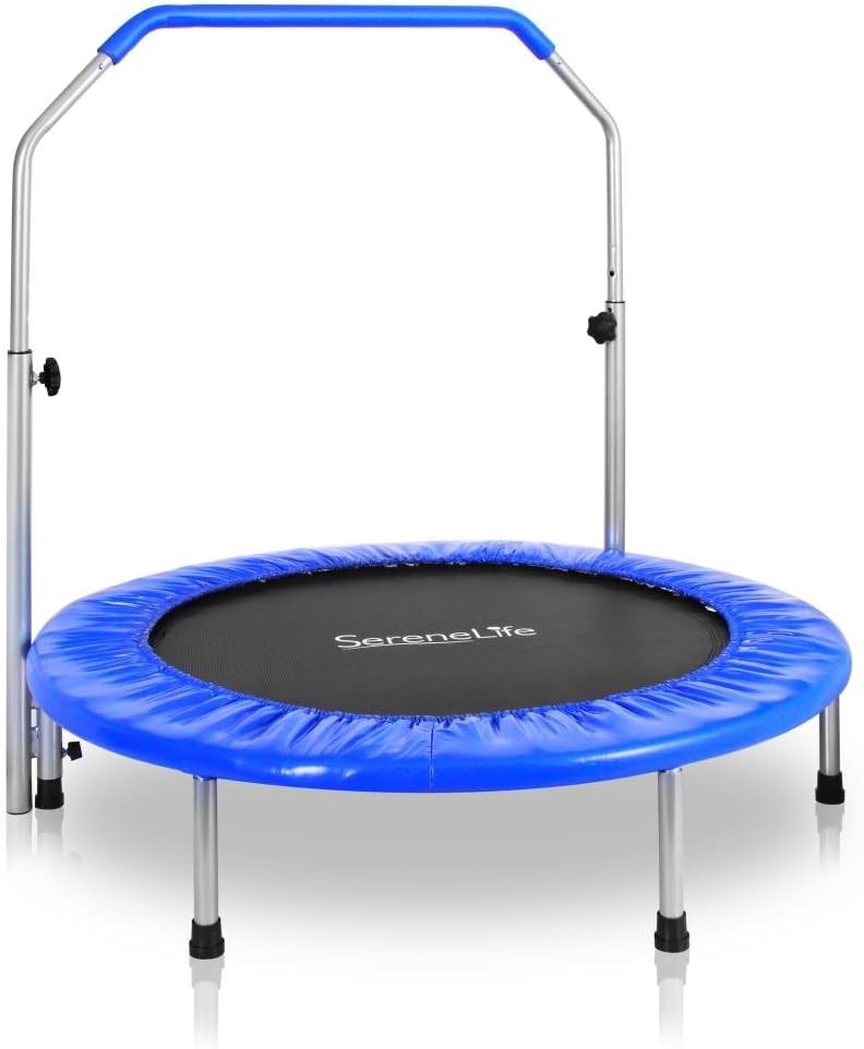 Updated Portable & Foldable Trampoline 40″ in-Home Mini Rebounder W/ Adjustable