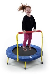 Yellow Trampoline for Kids Easy Setup Portable Fitness for Special Needs 36 Inch
