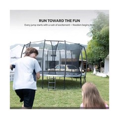 Trampoline Outdoor 10FT 14FT 16FT with Enclosure,5 Reinforced U-Shaped Legs w…